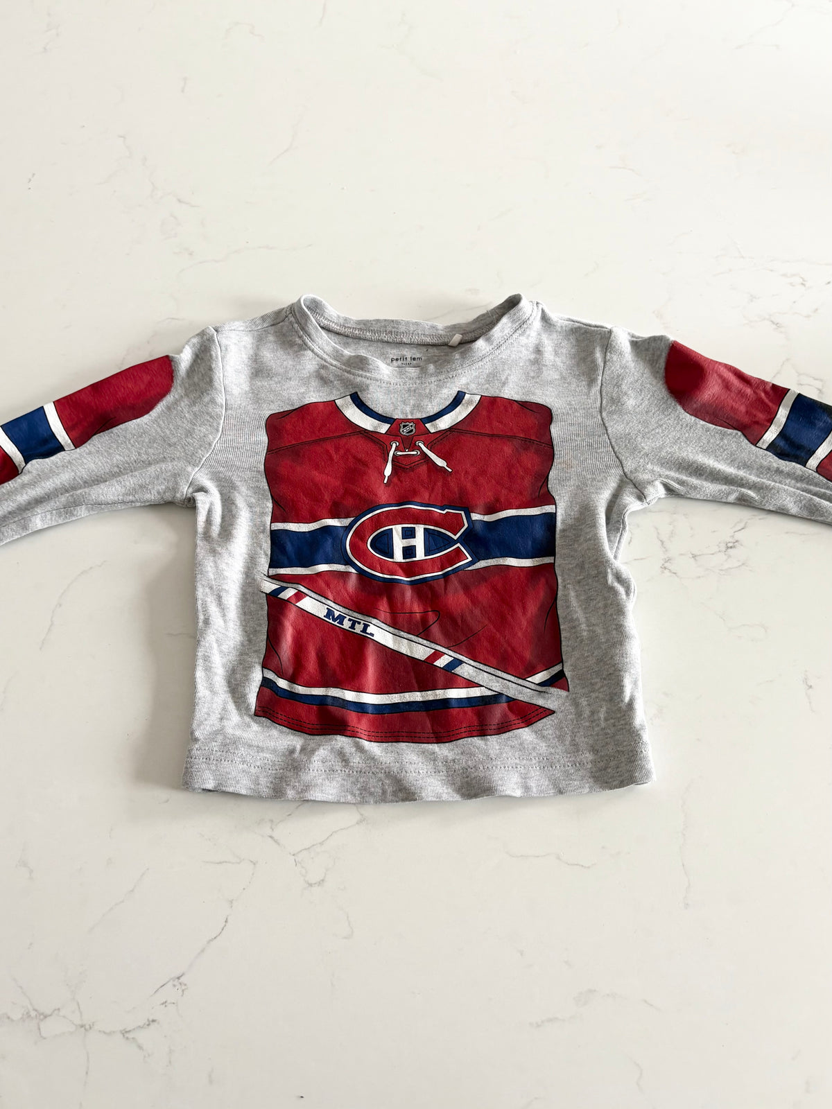 Petit lem/Canadien-Haut pyjama-2/3T