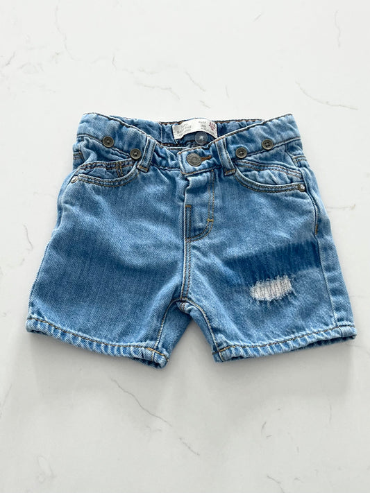 Zara-Short en jeans-6/9 mois